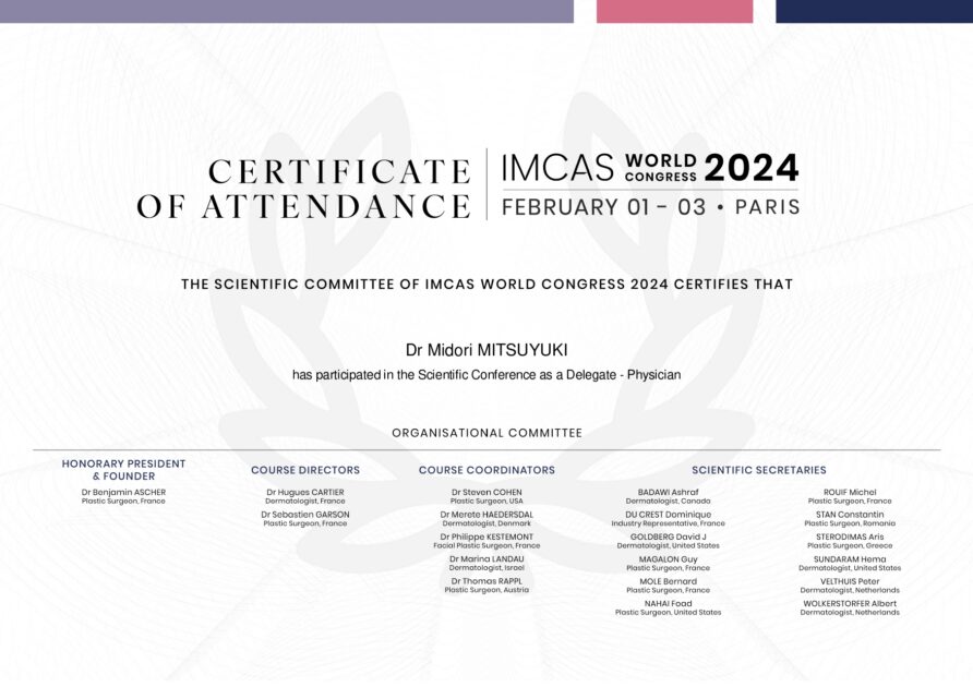 パリで開催されたIMCAS WORLD CONGRESSのプログラムに参加しました